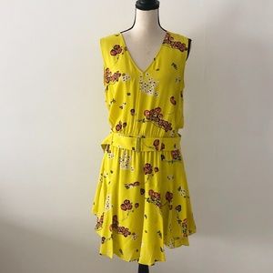A.L.C. Yellow Floral Mini Dress